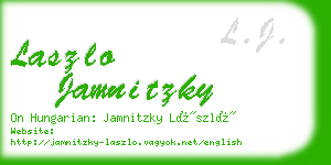 laszlo jamnitzky business card